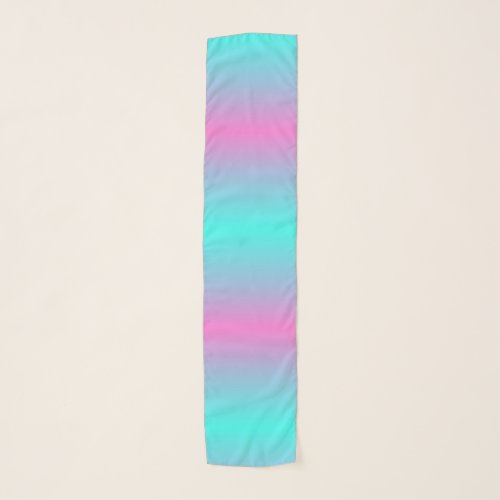 abstract girly pink turquoise ombre mermaid colors scarf