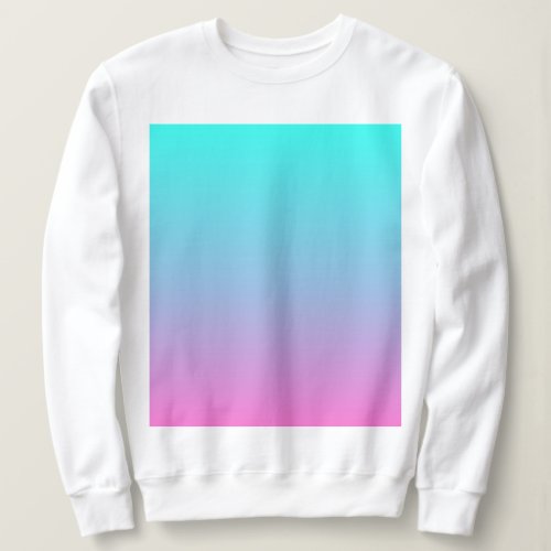 abstract girly pink turquoise ombre mermaid colors sweatshirt