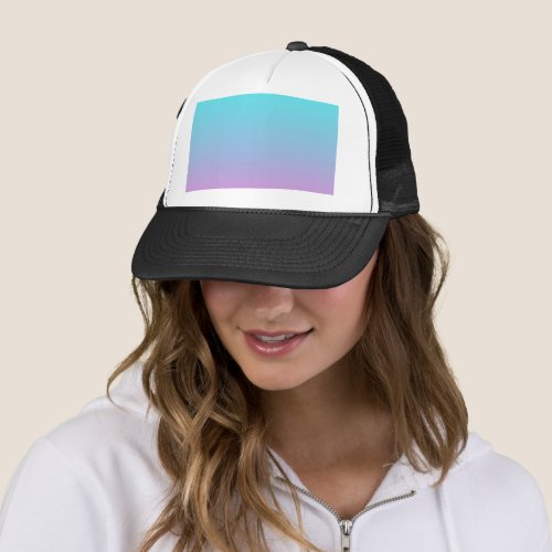 abstract girly pink turquoise ombre mermaid colors trucker hat