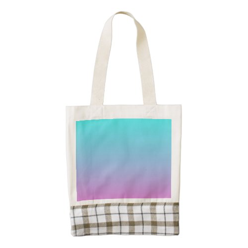 abstract girly pink turquoise ombre mermaid colors zazzle HEART tote bag