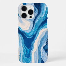 Abstract Glacier Topography Blue & Gold iPhone 6 W