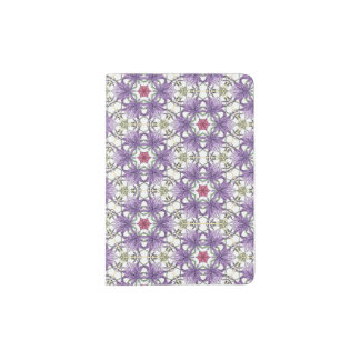 Abstract Gladiolus Flower Purple Pink Pattern Passport Holder