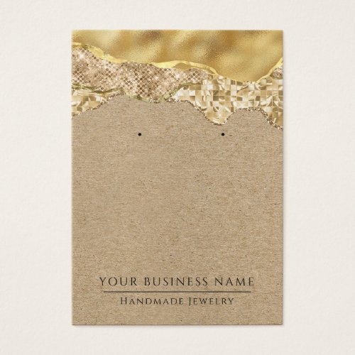 Abstract Glam Kraft Gold Earring Display Cards