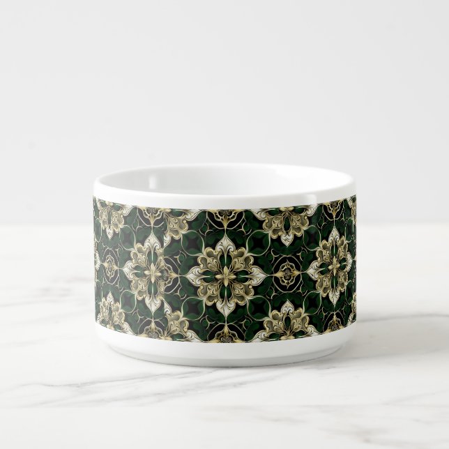 Abstract Glamour Cool Trendy Geometric Pattern  Bowl (Center)