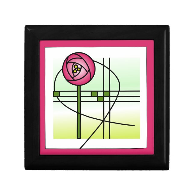 Abstract Glasgow Rose Gift Box (Front)