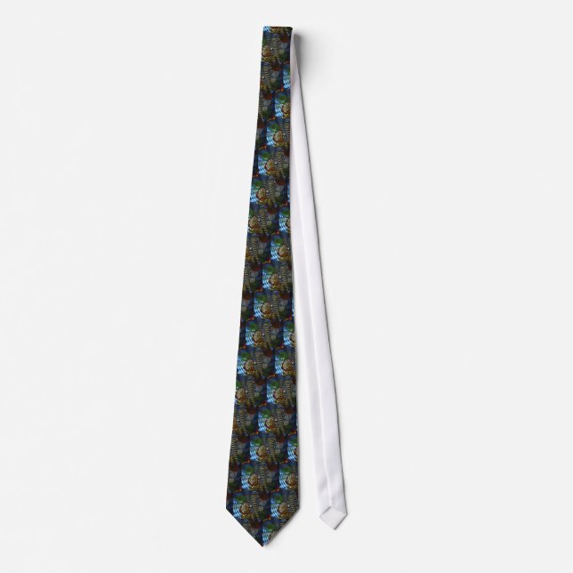 Abstract Glass Art Design Mens' Neck Tie (Front)