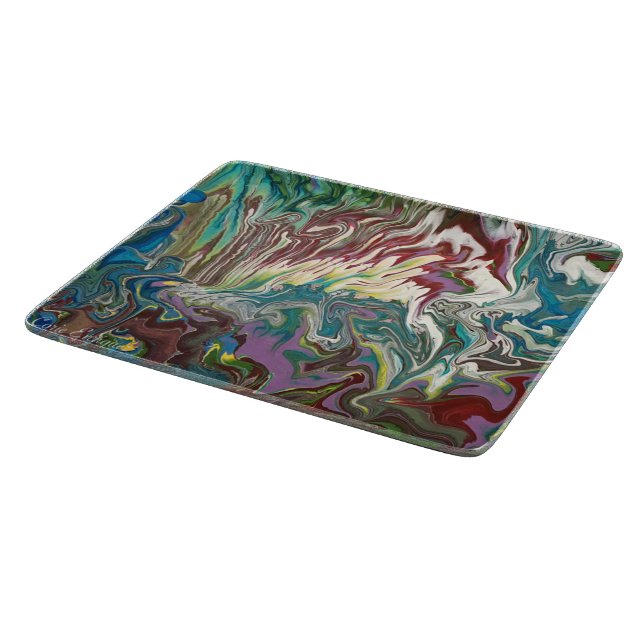 Abstract Glass Decorative Cutting Board (Corner)