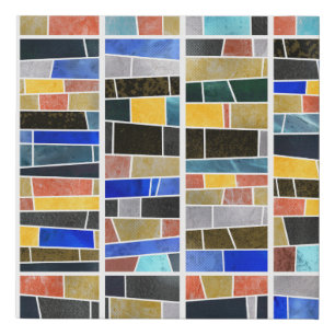 Abstract glass mosaic: high-resolution texture. faux canvas print