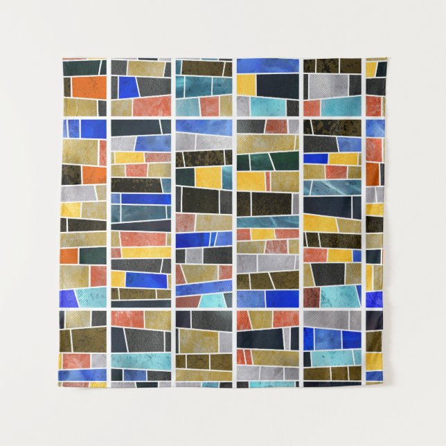 Abstract glass mosaic: high-resolution texture. tapestry (Front)