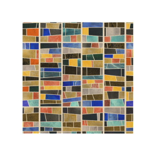 Abstract glass mosaic: high-resolution texture. wood wall art
