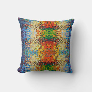 Abstract glass textured throw pillow