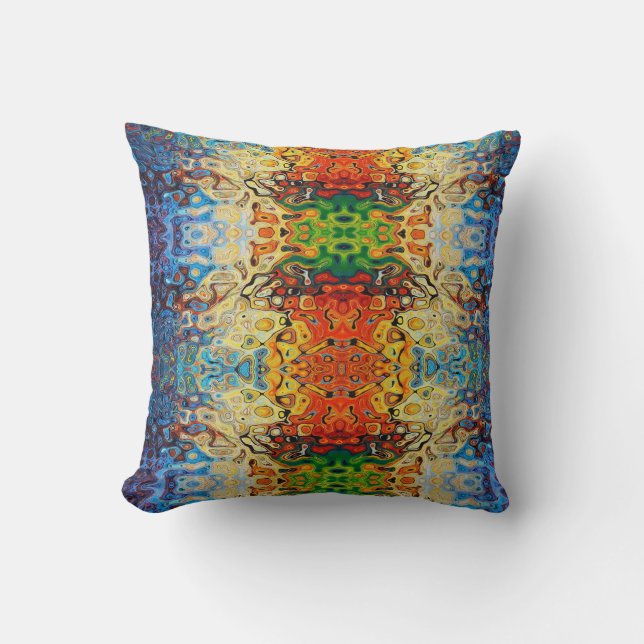 Abstract glass textured throw pillow (Front)