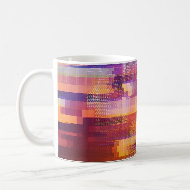 Abstract glitch: test screen texture coffee mug (Left)