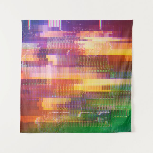 Abstract glitch: test screen texture tapestry (Front)