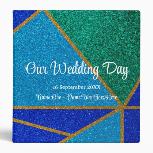 Abstract Glitter Color Wedding Photo Album Recipes 3 Ring Binder