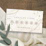 Abstract Glitter Ivory Gold 6 Punch Loyalty Business Card
