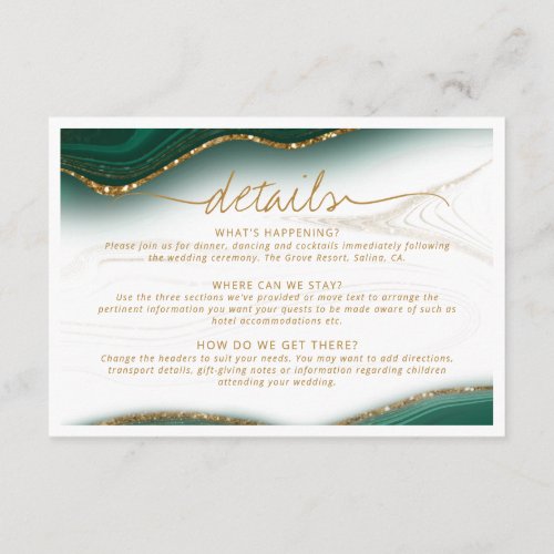 Abstract Glitter Strata Details Wht Gr ID903  Enclosure Card