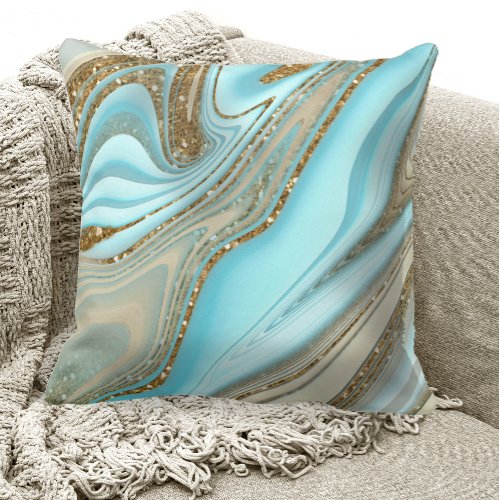 Abstract Glitter Strata ID903 Throw Pillow
