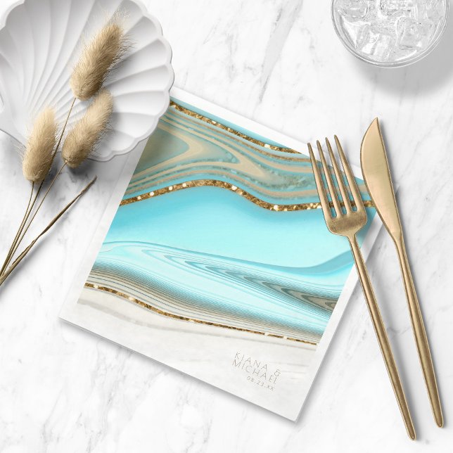 Abstract Glitter Strata Wedding ID903 Napkins (Creator Uploaded)