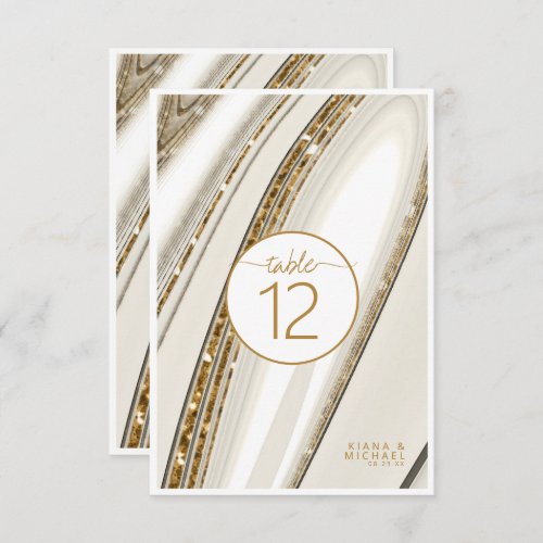 Abstract Glitter Strata Wedding Ivory ID903 Invitation