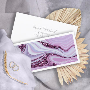 Abstract Glitter Strata Wedding Lilac ID903 Save The Date