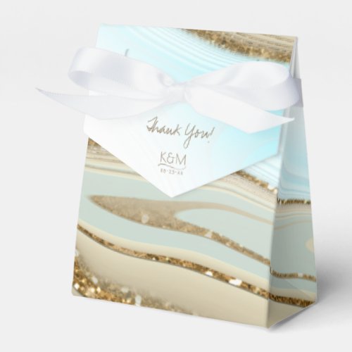 Abstract Glitter Strata Wedding Thank You ID903 Favor Boxes