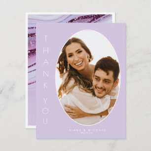 Abstract Glitter Strata Wedding Thank You Lc ID903