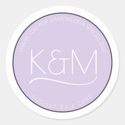 Abstract Glitter Strata Wedding Thank You Lc ID903 Classic Round Sticker