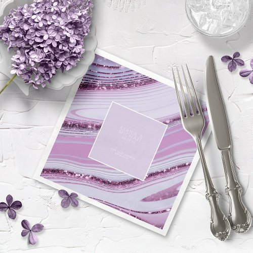 Abstract Glitter Strata Wedding Thank You Lc ID903 Napkins