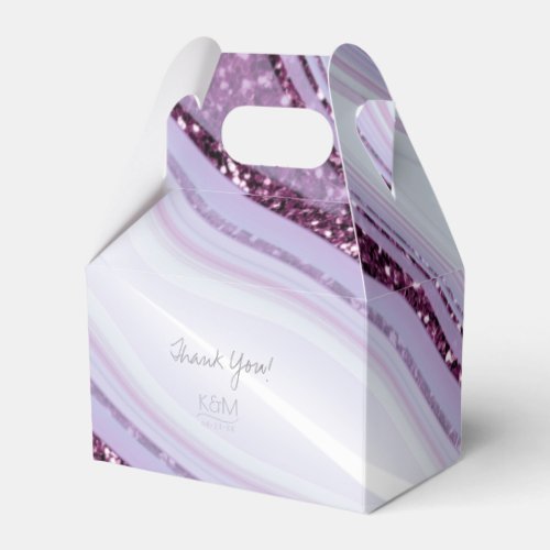 Abstract Glitter Strata Wedding Thanks V2 Llc ID90 Favor Boxes