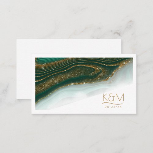 Abstract Glitter Strata Wedding Website Gr ID903 Enclosure Card