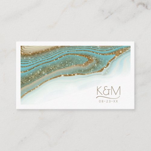 Abstract Glitter Strata Wedding Website ID903 Enclosure Card
