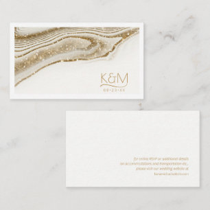 Abstract Glitter Strata Wedding Website Ivr ID903  Enclosure Card