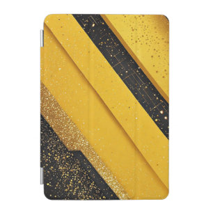 Abstract Glittering Yellow and Black Geometric iPad Mini Cover