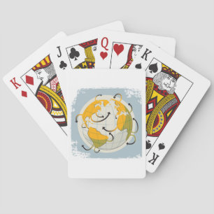 Abstract Globe Playing Cards
