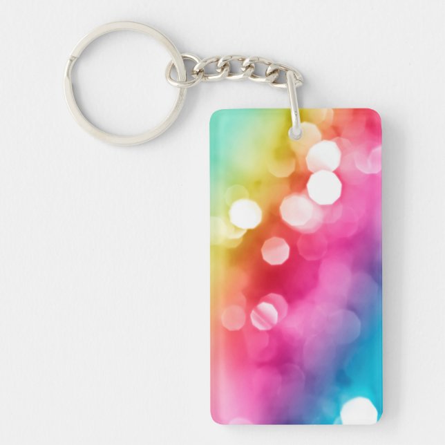 Abstract Glow Acrylic Keychain (Front)
