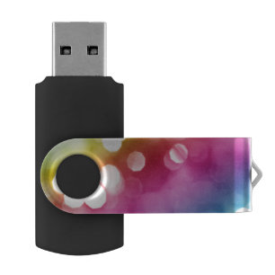 Abstract Glow USB Swivel Flash Drive