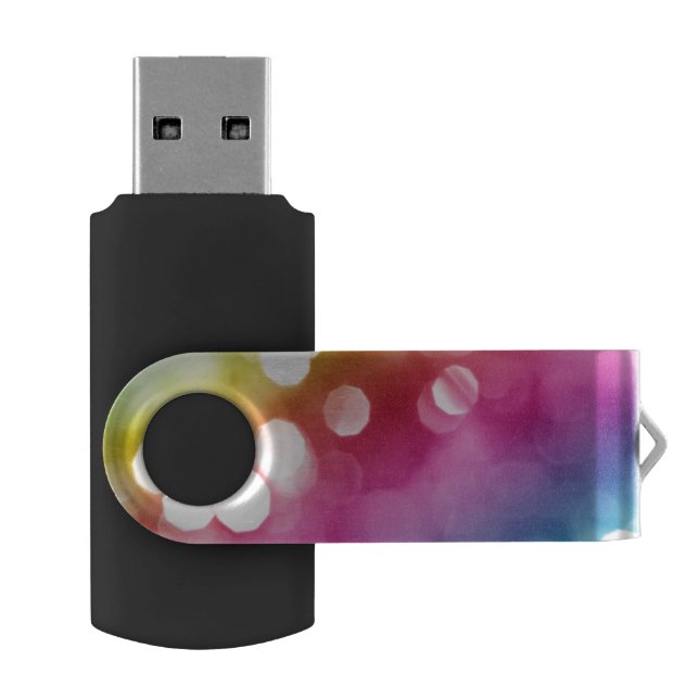 Abstract Glow USB Swivel Flash Drive (Opened)