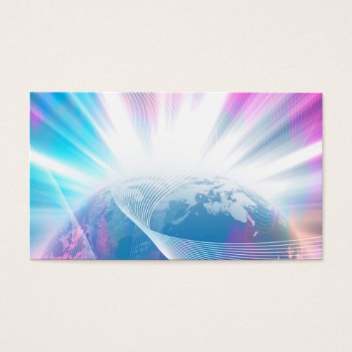 Abstract Glowing Earth Illustration Business Card Templates