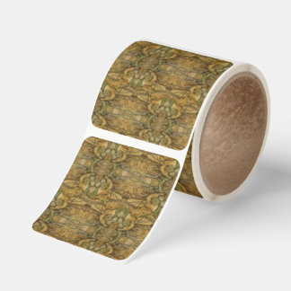 Abstract Gold and Green. Square Sticker