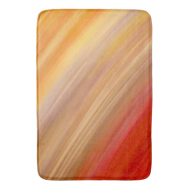 Abstract Gold and Red Streaks   Bath Mat (Front Vertical)