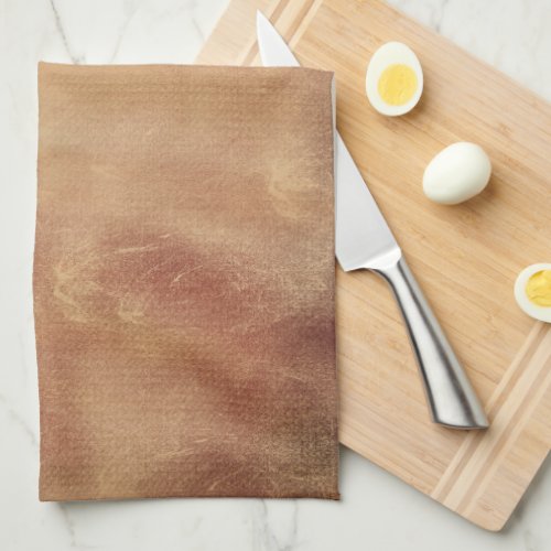 Abstract Gold And Rust Art Kitchen Towel