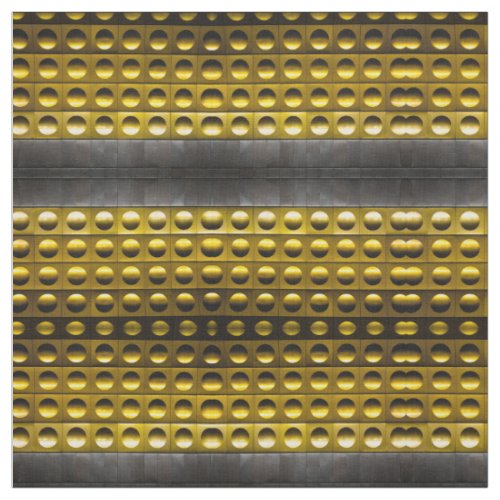 Abstract Gold Black Gold Geometric Orbs Elegant Fabric
