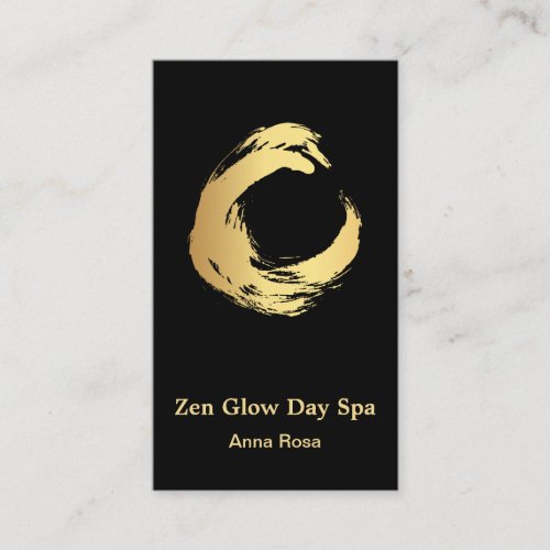  Abstract Gold Brush Reiki Meditation Zen Business Card