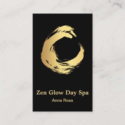  Abstract Gold Brush Reiki Zen Meditation Business Card