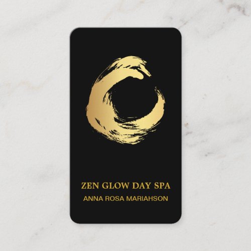  Abstract Gold Brush Reiki Zen Meditation Yoga Business Card