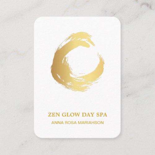 Abstract Gold Brush Zen Meditation Reiki Yoga Business Card