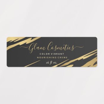Abstract Gold Brushstroke Labels by artNimages at Zazzle