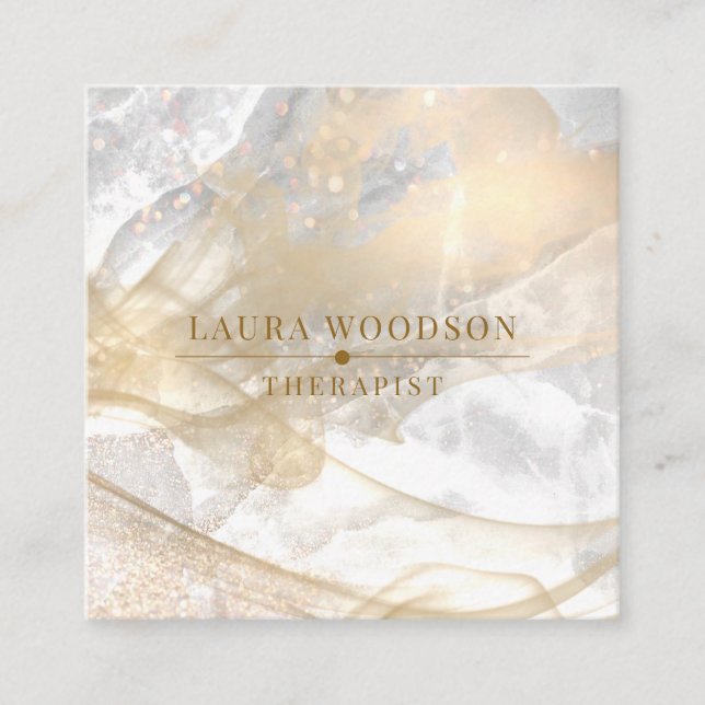 Abstract Gold Business Card (Front)