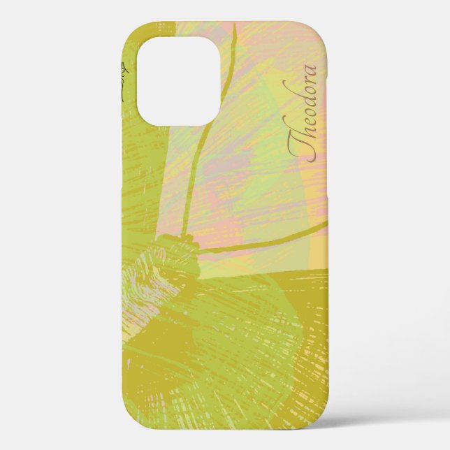 Abstract Gold Butterfly Pink Violet Pastel Pattern Case-Mate iPhone Case (Back)